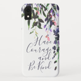 Capa Para iPhone Da Case-Mate Citações florais da gota do vintage roxo da