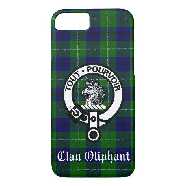 Capa Para iPhone, Case-Mate Clan Oliphant Crest Crachá e Tartan (Verso)