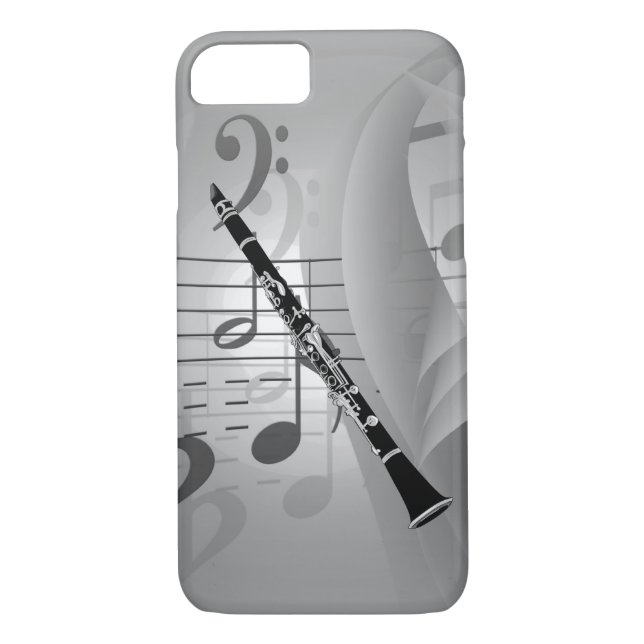 Capa Para iPhone, Case-Mate Clarinet com Acentos Musicais (Verso)