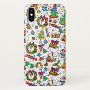 Capa Para iPhone Da Case-Mate Clipe de Dodle art design de Natal