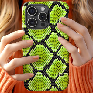 Capa Para iPhone Da Case-Mate Cobra Serpente Pele de Cobra Verde Preto