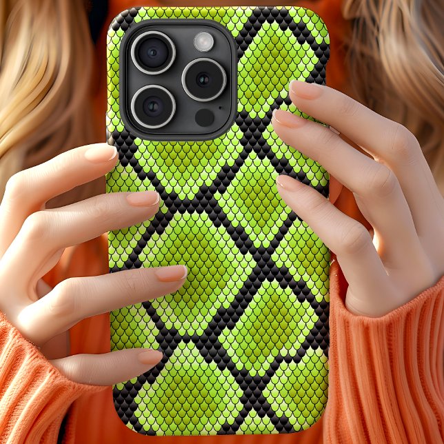 Capa Para iPhone, Case-Mate Cobra Serpente Verde Negra (Criador carregado)