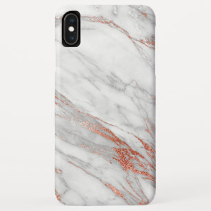 Capa Para iPhone Da Case-Mate Cobre   Menina Rosa Dourado & Monograma Branco