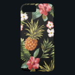 Capa iPhone 8/ 7 Cobrir de iphone de abacaxi tropical Flores de hib<br><div class="desc">Proteja o seu iphone 6 com o nosso caso das flores de abacaxi & hibiscus tropical. Nosso padrão floral tropical tem um fazer transparente de fundo que permite mudar a cor. Basta clicar em personalizar e usar a ferramenta conta-gotas para escolher uma cor.</div>