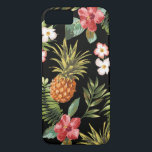 Capa iPhone 8/ 7 Cobrir de iphone de abacaxi tropical Flores de hib<br><div class="desc">Proteja o seu iphone 6 com o nosso caso das flores de abacaxi & hibiscus tropical. Nosso padrão floral tropical tem um fazer transparente de fundo que permite mudar a cor. Basta clicar em personalizar e usar a ferramenta conta-gotas para escolher uma cor.</div>
