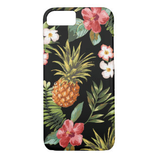 Capa iPhone 8/ 7 Cobrir de iphone de abacaxi tropical Flores de hib