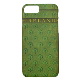 Capa iPhone 8/ 7 Cobrir do Livro Antigo do Shamrock da Irlanda