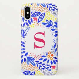 Capa Para iPhone Da Case-Mate Cobrir floral azul colorido do telefone da