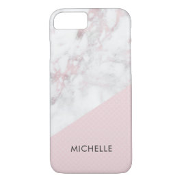 Capa iPhone 8/ 7 Cobrir Pink Marble iphone Personalizado