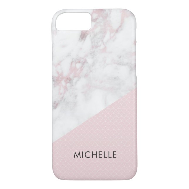 Capa Para iPhone, Case-Mate Cobrir Pink Marble iphone Personalizado (Verso)