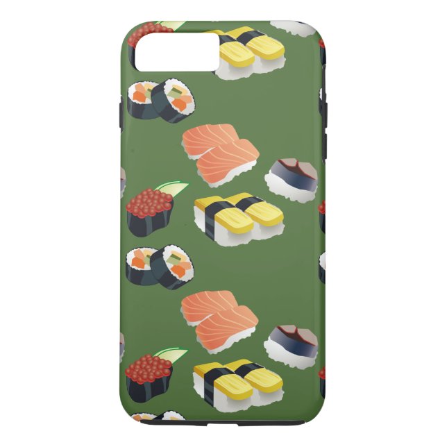 Capa Para iPhone, Case-Mate cobrir verde comida sushi japonês (Verso)
