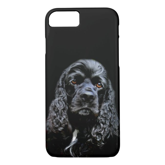 Capa Para iPhone, Case-Mate Cocker spaniel preto enfrenta (Verso)