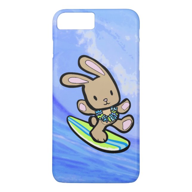 Capa Para iPhone, Case-Mate Coelhinho de Chocolate Hawaiian Surfing (Verso)