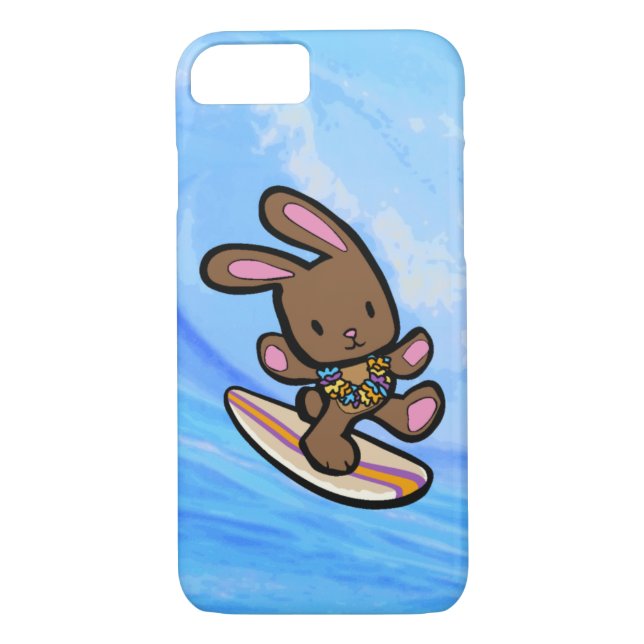 Capa Para iPhone, Case-Mate Coelhinho de Chocolate Hawaiian Surfing (Verso)