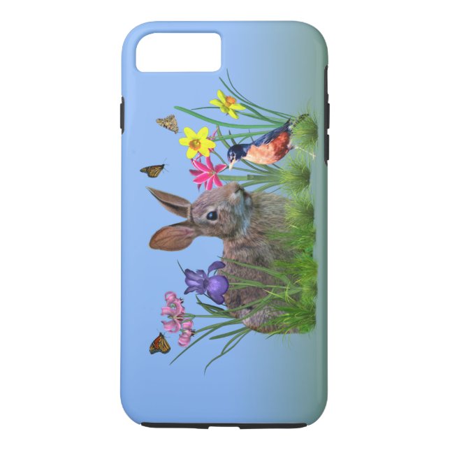 Capa Para iPhone, Case-Mate Coelho de coelho, pisco de peito vermelho, e (Verso)