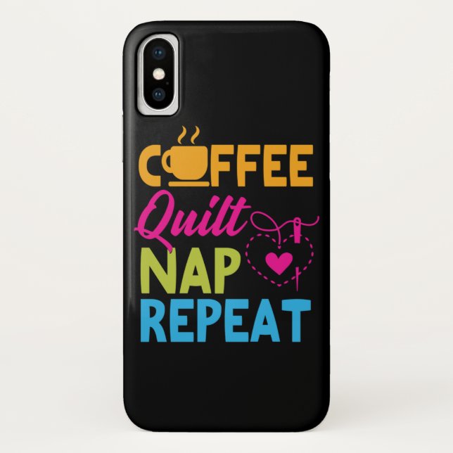 Capa Para iPhone, Case-Mate Coffee Quilt Nap Repetit Quilting (Verso)