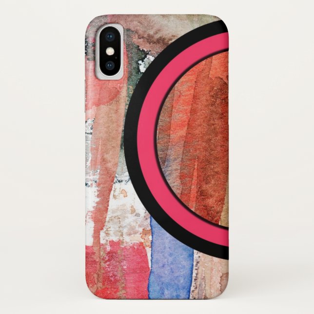 Capa Para iPhone, Case-Mate colagem da arte abstracta, meios mistos e aguarela (Verso)