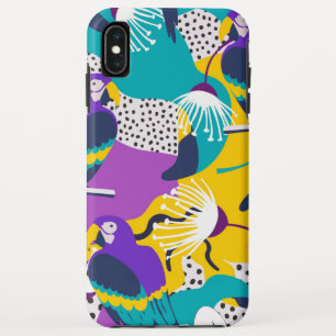 Capa Para iPhone Da Case-Mate Colagem de flores e aves tropicais coloridas