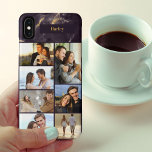 Capa Para iPhone Da Case-Mate Colagem personalizada de 7 fotos no mármore escuro<br><div class="desc">Capas de iphone personalizada de colagem de fotos que você pode personalizar com 7 de suas fotos favoritas e seu nome. O modelo está pronto para que você adicione suas fotos, trabalhando de cima para baixo no lado esquerdo e de cima para baixo no lado direito. O design tem uma...</div>