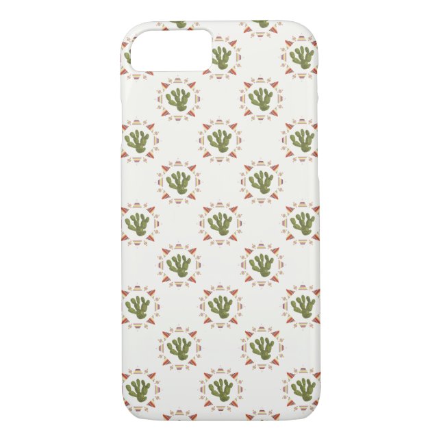 Capa Para iPhone, Case-Mate Coleção Llamarama | Círculo Cactus (Verso)
