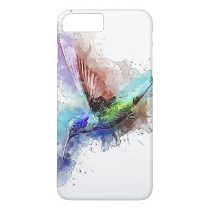 Capa iPhone 8 Plus/7 Plus Colibri da aguarela
