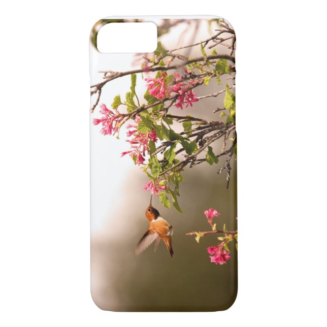 Capa Para iPhone, Case-Mate Colibri e flores (Verso)
