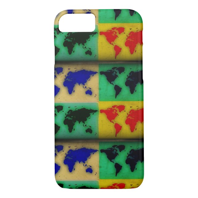Capa Para iPhone, Case-Mate colorful world maps (Verso)