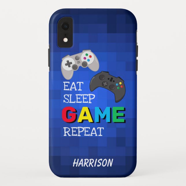 Capa Para iPhone, Case-Mate Coma, Dorme, Jogo, Repita | Gamer Personalizado (Verso)