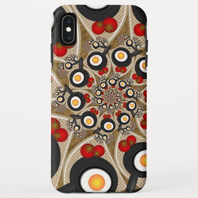Capa Para iPhone, Case-Mate Comida Engraçada De Arte Fractal, Tomates, Ovos (Verso)