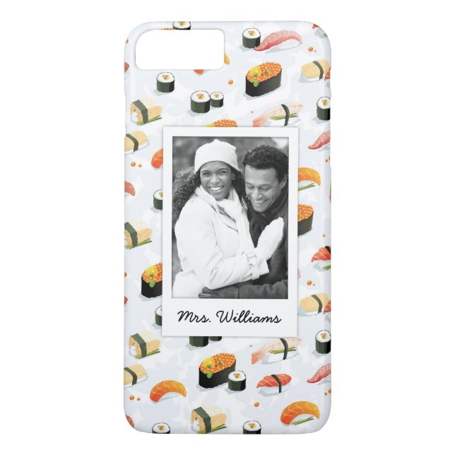 Capa Para iPhone, Case-Mate Comida japonesa| Padrão Sushi| Adicione Sua Foto (Verso)