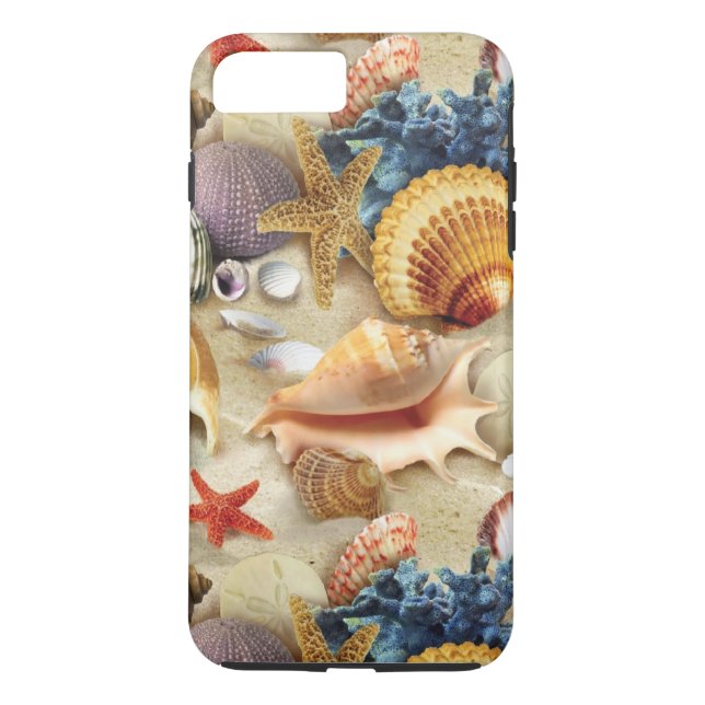 Capa Para iPhone, Case-Mate Conchas marítimas na praia (Verso)