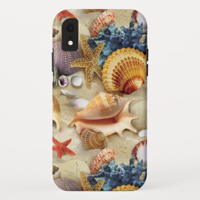 Capa Para iPhone, Case-Mate Conchas marítimas na praia (Verso)