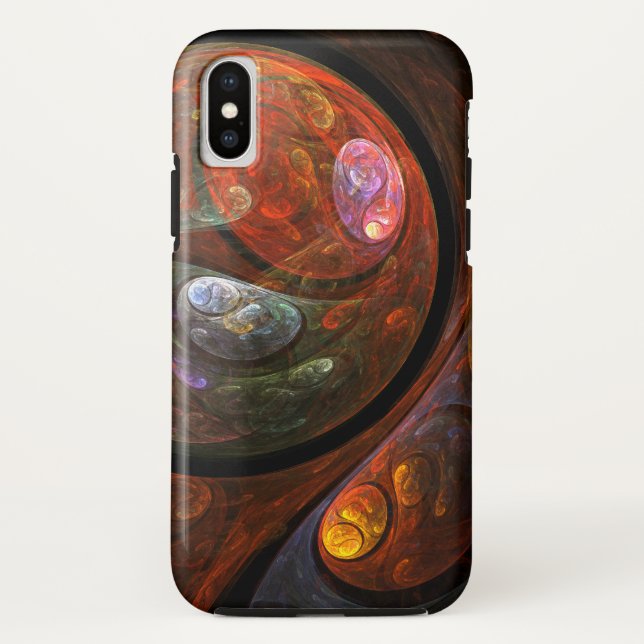 Capa Para iPhone, Case-Mate Conexão Fluida Arte Abstrata Cósmica Moderna (Verso)