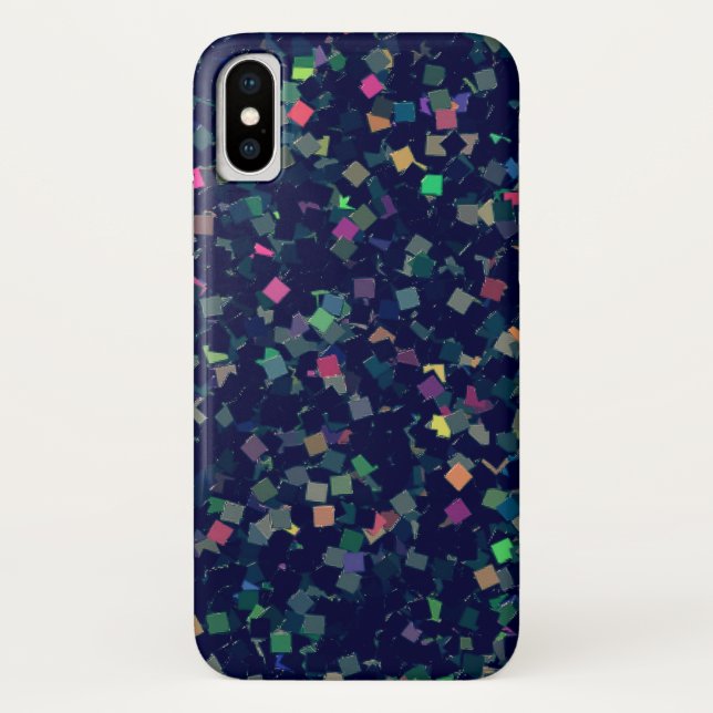 Capa Para iPhone, Case-Mate Confetti de brilho multicor (Verso)