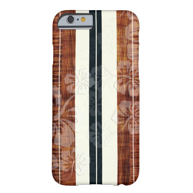 Capa Para iPhone, Case-Mate Conselho de Surf PixDezines/Hibiscus/Faux Koa (Verso)