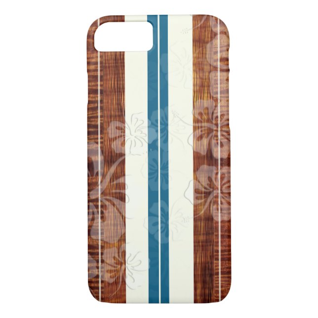 Capa Para iPhone, Case-Mate Conselho de Surf PixDezines/Hibiscus/Faux Koa (Verso)