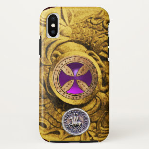 CAPA PARA iPhone XS CONSERVAÇÃO CRUZADA E SELO DO MODELO KNIGHTS