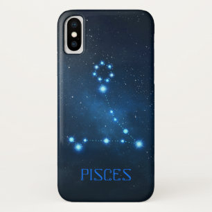 Capa Para iPhone X Constelação de peixes Zodiac   Astrologia
