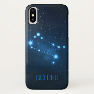 Capa Para iPhone X Constelação Gemini Zodiac   Astrologia