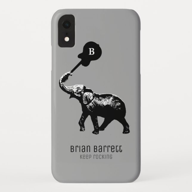 Capa Para iPhone, Case-Mate Continue balançando, elefante com violão (Verso)