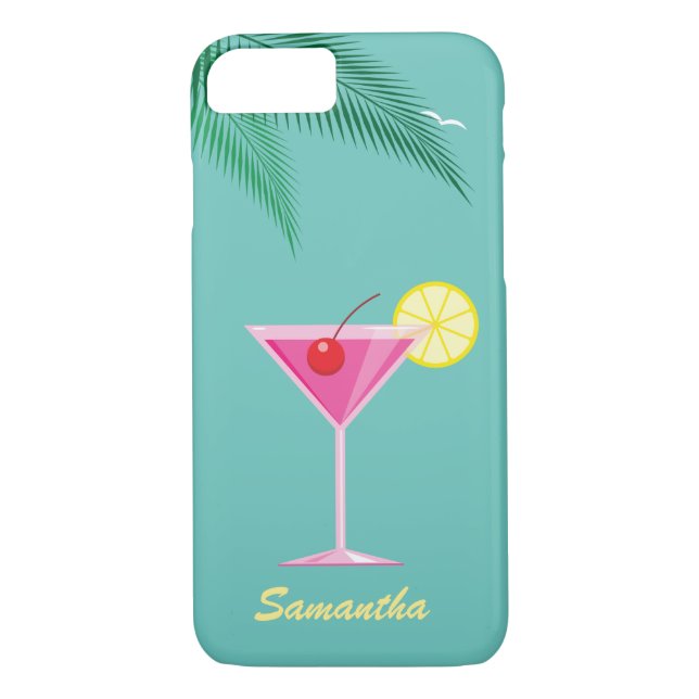 Capa Para iPhone, Case-Mate Coquetel tropical iPhone 7 Caso - turquesa (Verso)