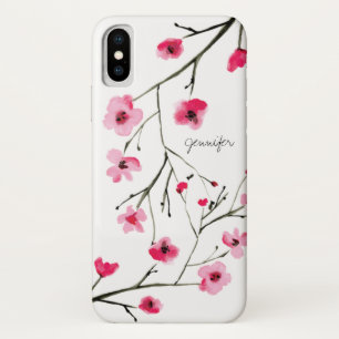 Capa Para iPhone Da Case-Mate Cor de água do Flor de Cereja Personalizada