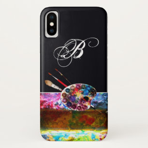 Capa Para iPhone Da Case-Mate COR DO ARTISTA PALETTE MONOGRAMA Preto