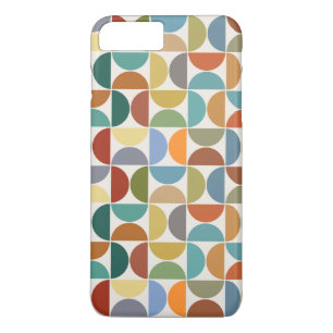 Capa iPhone 8 Plus/7 Plus Cor do Padrão de Semicírculos do MCM na Creme