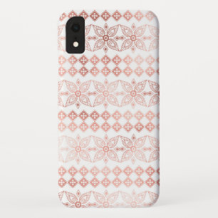Capa Para iPhone Da Case-Mate Cora cor-de-rosa - o teste padrão floral Dourado