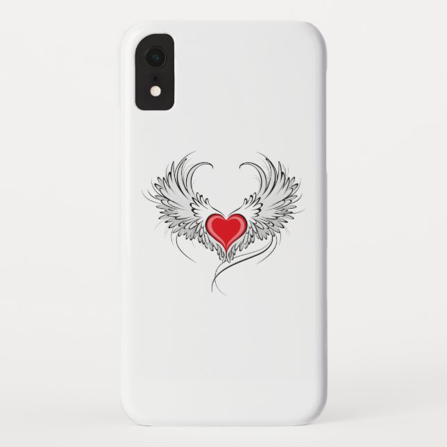Capa Para iPhone, Case-Mate Coração Anjo Vermelho com asas (Verso)