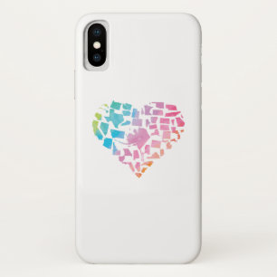 Capa Para iPhone Da Case-Mate Coração dos Estados Unidos da aguarela