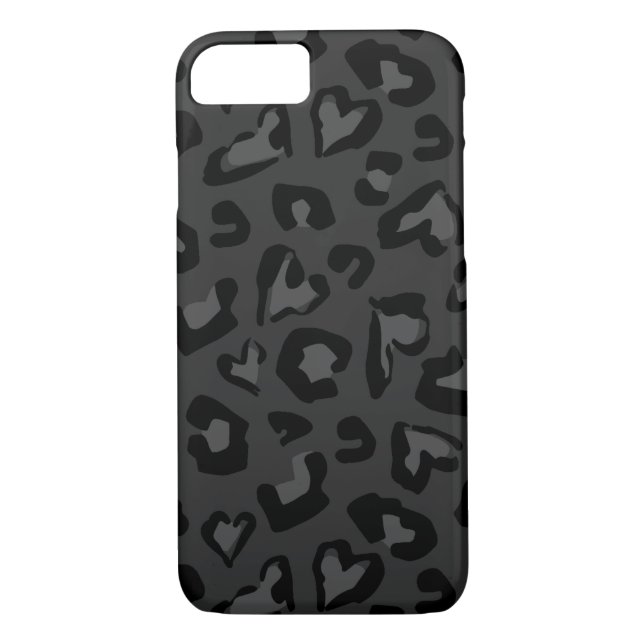Capa Para iPhone, Case-Mate coração negro de impressão leopardo (Verso)