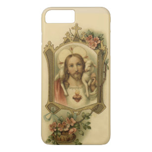 Capa iPhone 8 Plus/7 Plus Coração sagrado do católico tradicional de Jesus