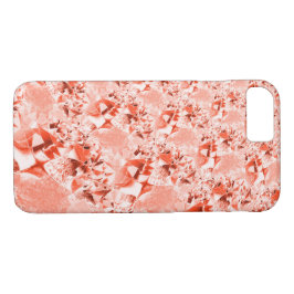 Capa iPhone 8/ 7 Coral de salmão embebido com um pouco brilhante e